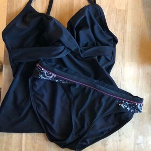 Athleta black bathing suit size M